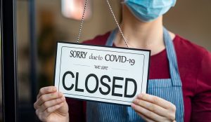 Small business closed for covid-19 lockdown