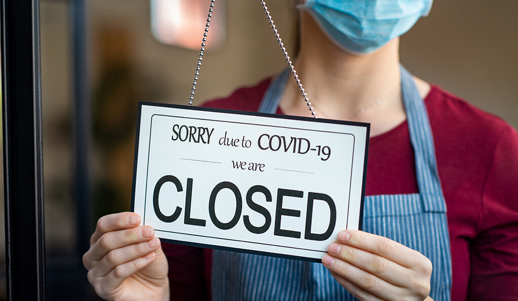 Småföretag stängt för covid-19 lockdown