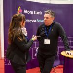 atom bank app exhibiting at business show london