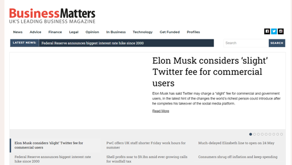 number 3 3. Business Matters Magazine