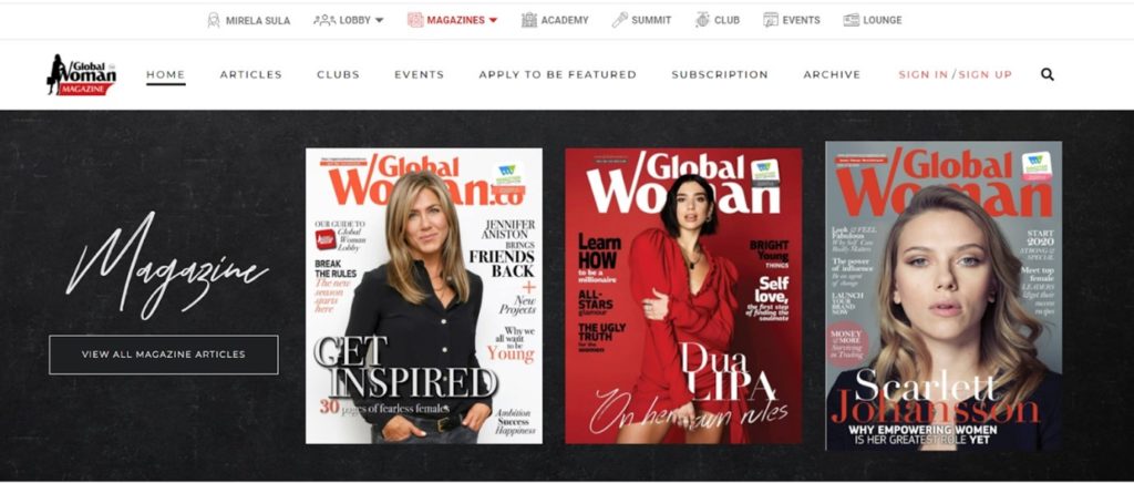 Nummer 13 global kvinna affärstidning