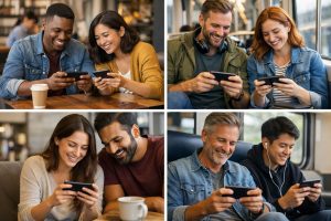 players-using-smartphones-for-mobile-online-gaming