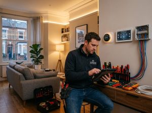 smart-home-installation-electrician-configuring-system