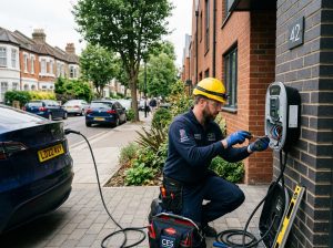 electrician-installing-ev-charger