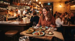 solo-diner-choosing-from-an-inviting-selection-of-dishes-in-a-London-restaurant